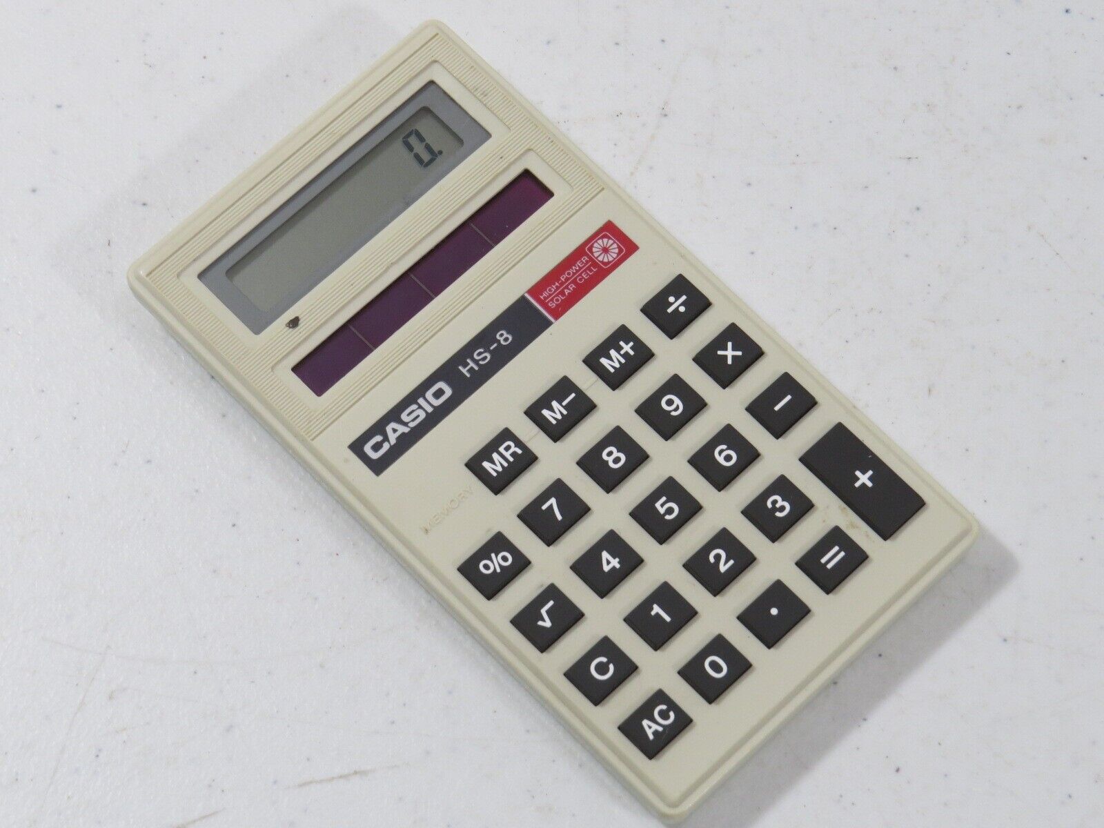 Casio HS-8 Solar Cell High Power Calculator Made in Japan Casio HS-8 Solar Cell High Power Calculator Made in Japan