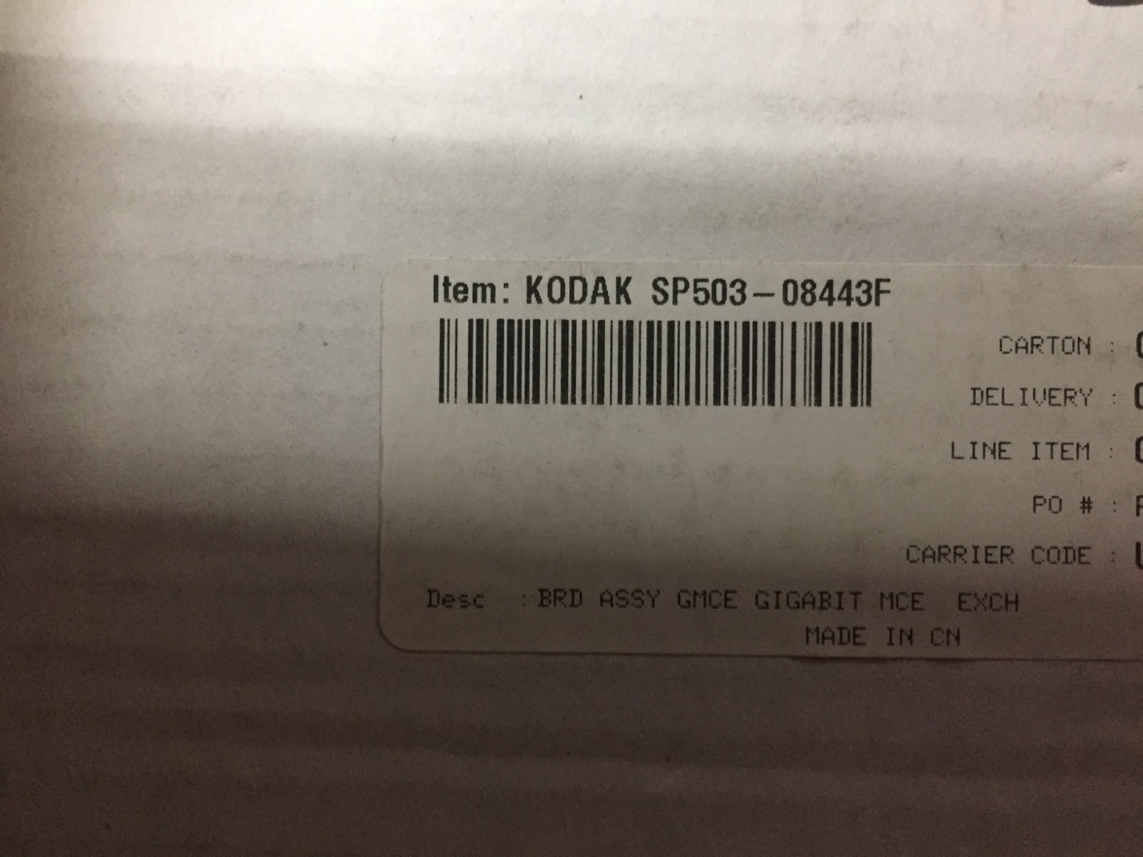 Creo Kodak GMCE board NIB 503-8443F