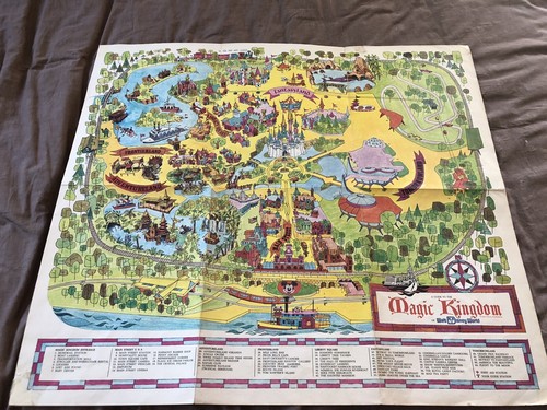 ビンテージ！！　フロリダ・ディズニー・ワールド　ガイドマップ　1980年購入 ビンテージ！！ フロリダ・ディズニー・ワールド ガイドマップ