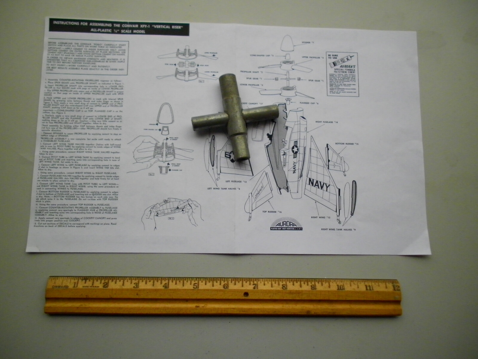 AURORA 1956 Convair XFY-1 VERTICAL TAKE OFF Pogo Model Kit AURORA 1956 Convair XFY-1 VERTICAL TAKE OFF Pogo Model Kit