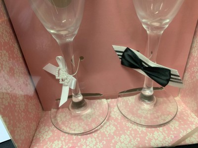 BRIDESMAID AND USHER WINE GLASSES  HORTENSE B. HEWITT, CO.  NIB WEDDING PARTY