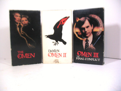 The Omen Trilogy Horror Movies VHS Lot Damien The Final Conflict Fox Video VTG