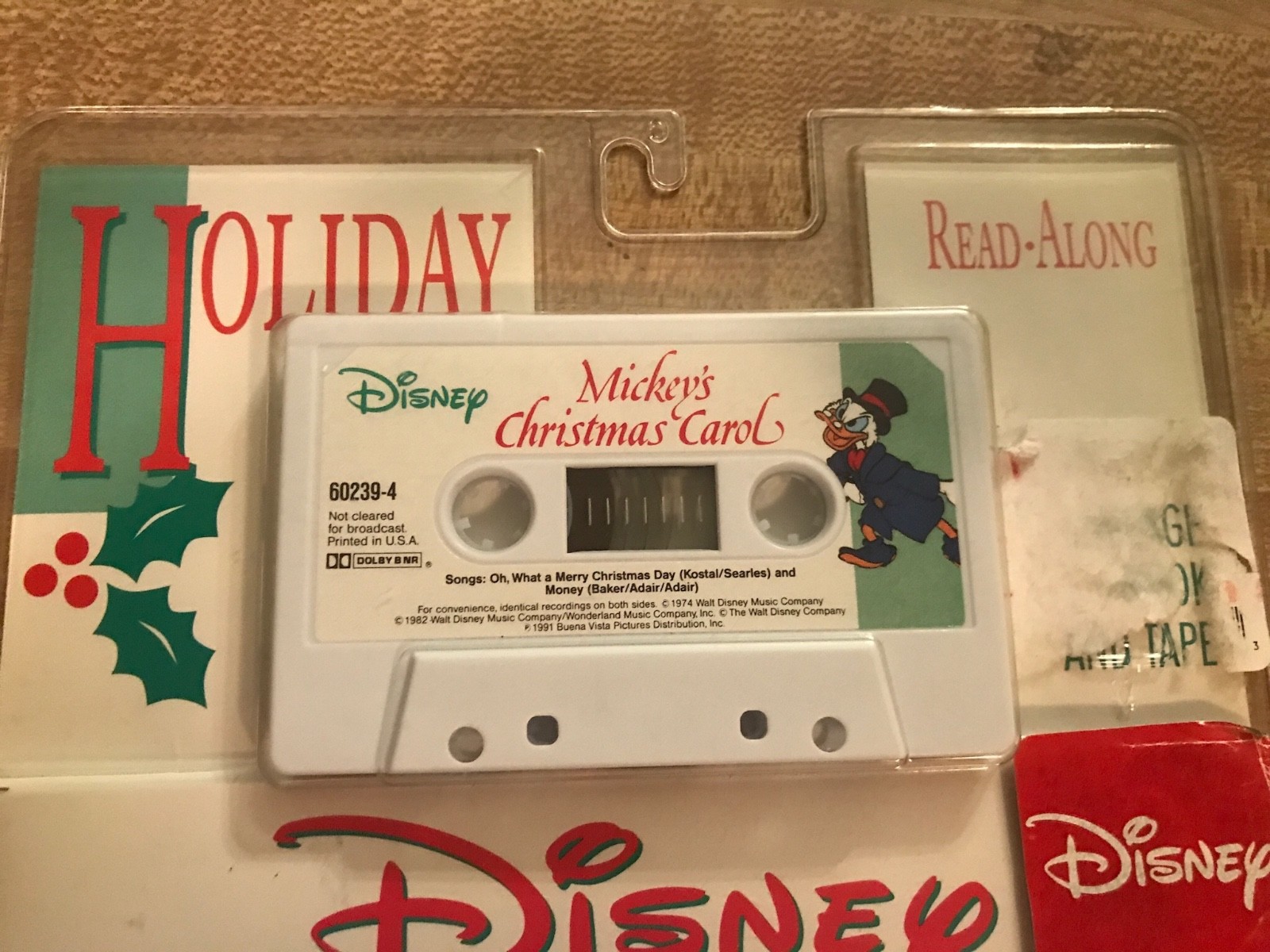 Vintage Disney Read-Along “Mickey’s Christmas Carol” w/Book & Cassette NIP