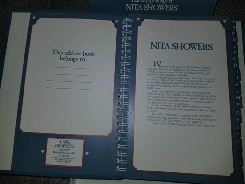 Nita Showers Address Book 1988 Lang NOS Minimal Back Cover Shelf Wear