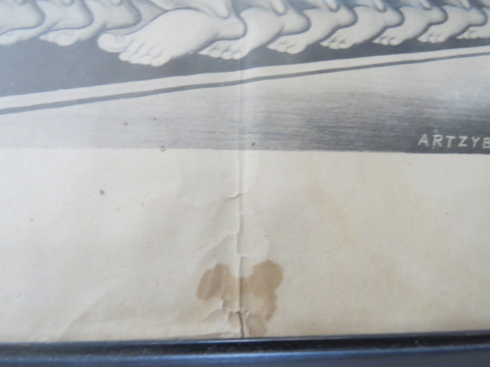 Very Rare Boris Artzybasheff Original WW2 1942 Propaganda Framed Poster