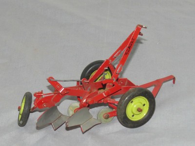 Vintage 1/16 JI CASE 2 Bottom PLOW Farm Toy Tractor Implement Carter RARE!