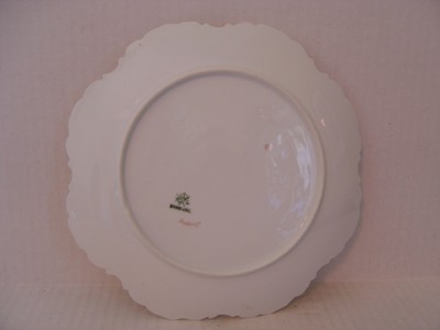 VINTAGE RC ROSENTHAL PRINTEMPS MONBIJOU GREEN AND WHITE VICTORIAN LADY PLATE