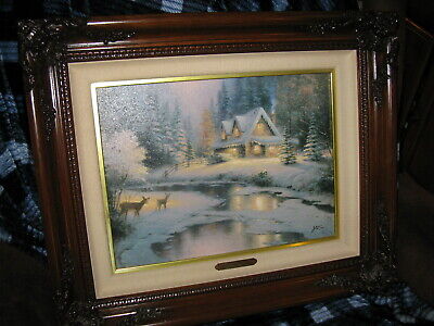 Thomas Kinkade Painting Limited Edition S/N Deer Creek Cottage with COA