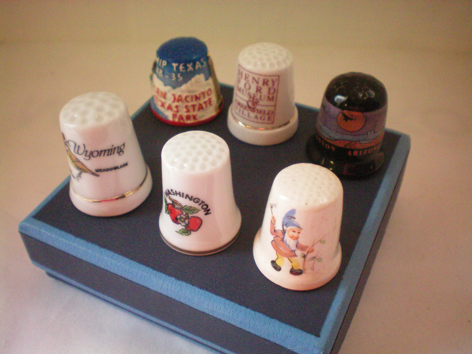 Lot of 6 Sewing Thimbles Collectible NICE