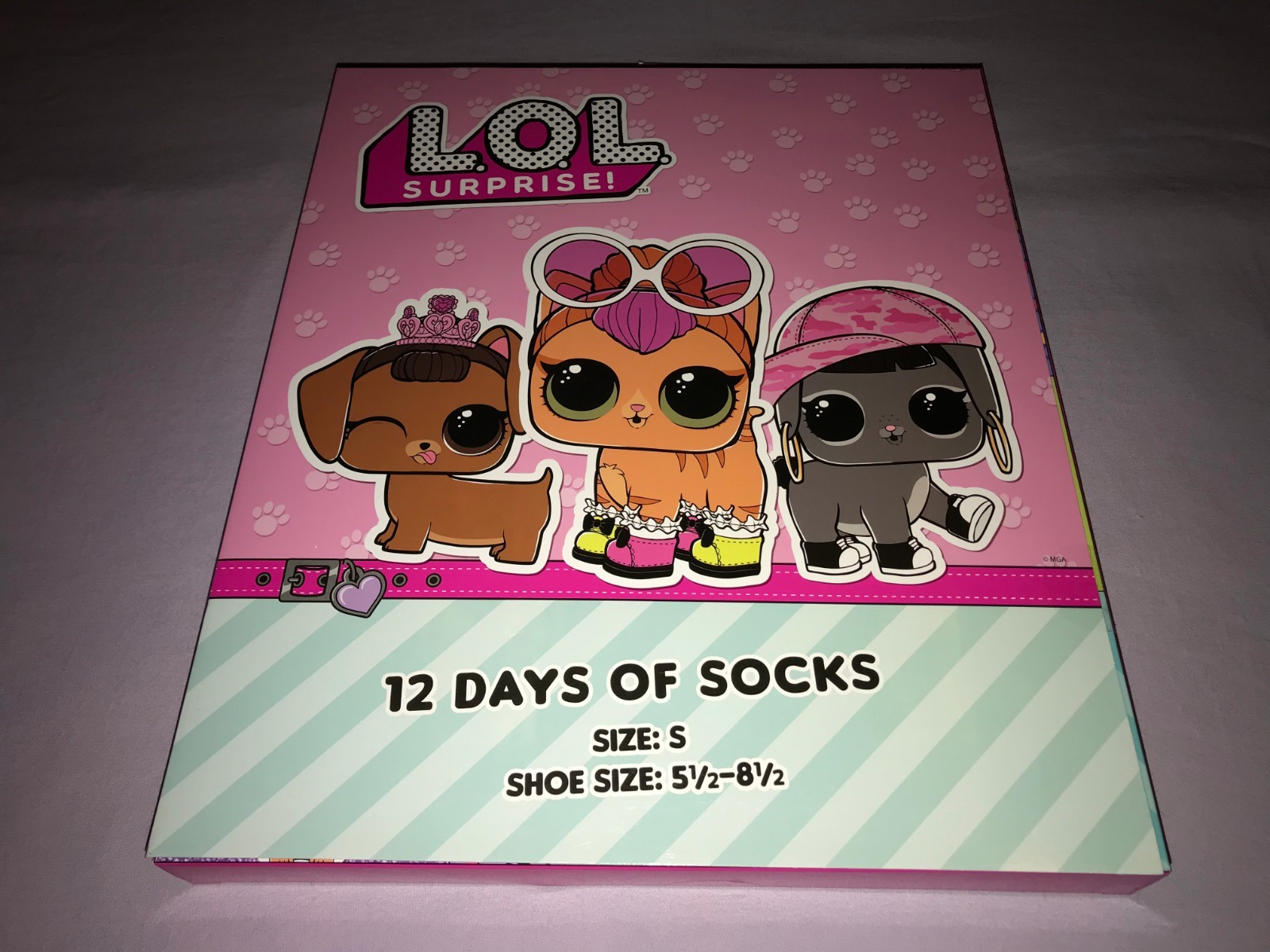 12 DAYS OF SOCKS LOL SURPRISE SIZE SMALL 5.5-8.5 **NEW**