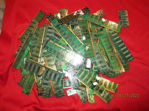 Lot of #3.36Lbs  Computer Dram PCB Boards without Sdram Chips on Board,Double Si