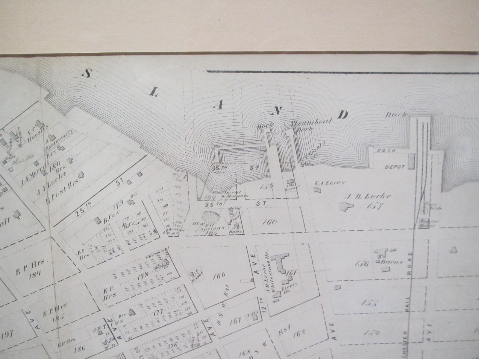 Whitestone Village New York Antique Map 1873 Framed 29