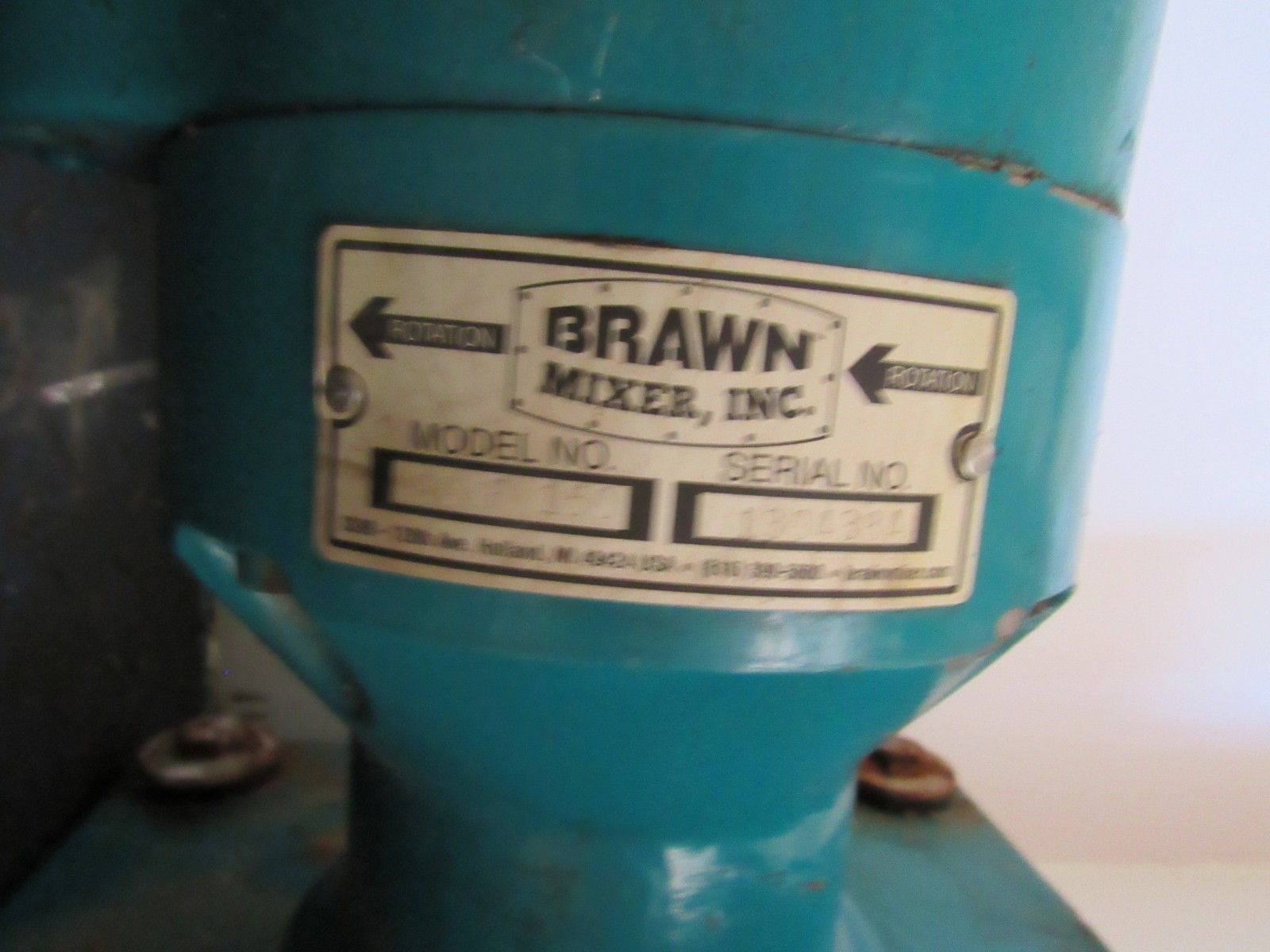 BALDOR MOTOR VM3557 W/ BRAWN MIXER BGMF150