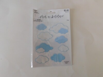 The paper studio stick a bilities cloud Glitter stickers 16pc