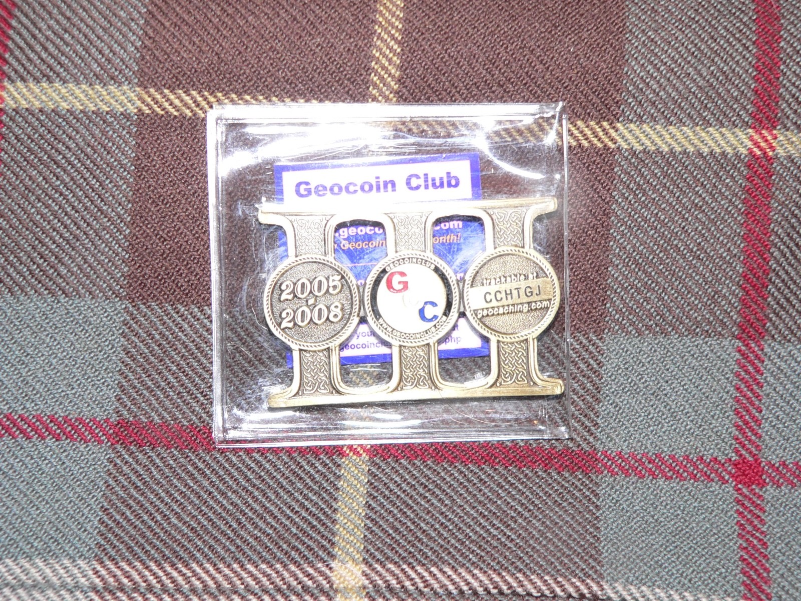 2005-2008 GeoCoin Club (GCC) 3 YEAR ANNIVERSARY GEOCOIN -  New Unactivated