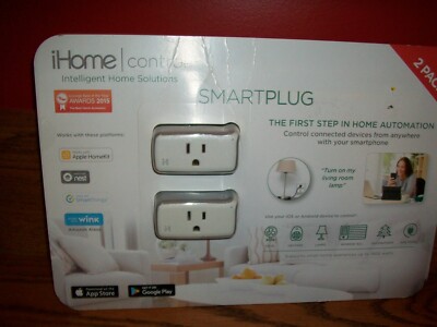 iHome Control Intelligent Home Solutions 2 Pack Smartplug iSP5 BRAND NEW