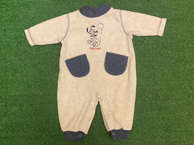 Vintage Disney Babies Baby Pluto One Piece Bodysuit Baby Size 6-9 Month RARE