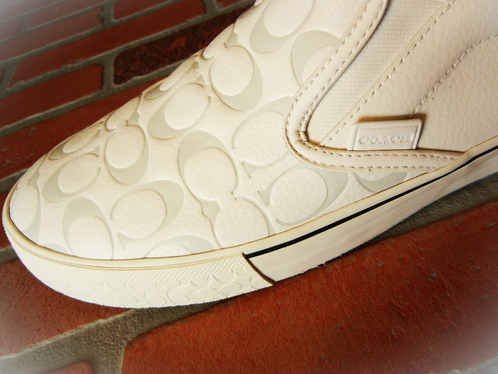 Pre-owned Coach Skate Chalk White Pebble 1$t Sneakers Ca283 Sold Out $exy Solemate Shoe