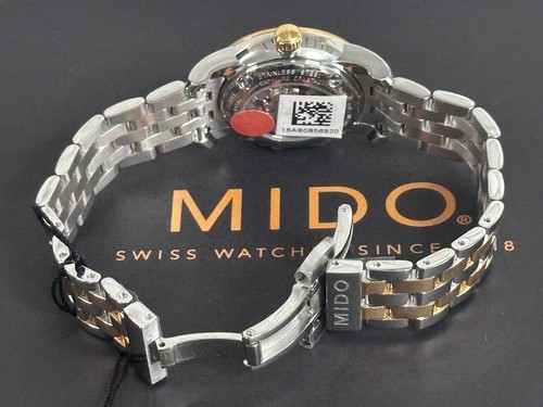 Pre-owned Mido Baroncelli Date 2-tone M7600.9.n6.1 Ladies Watch Auto 29mm Box Paper