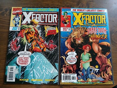 X-Factor 136, 137 (Aug 1997, Marvel) NEAR MINT 