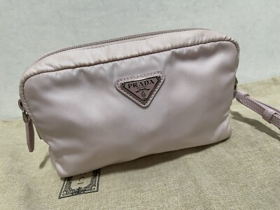 Authentic Prada Nylon Baby Pink Pouch