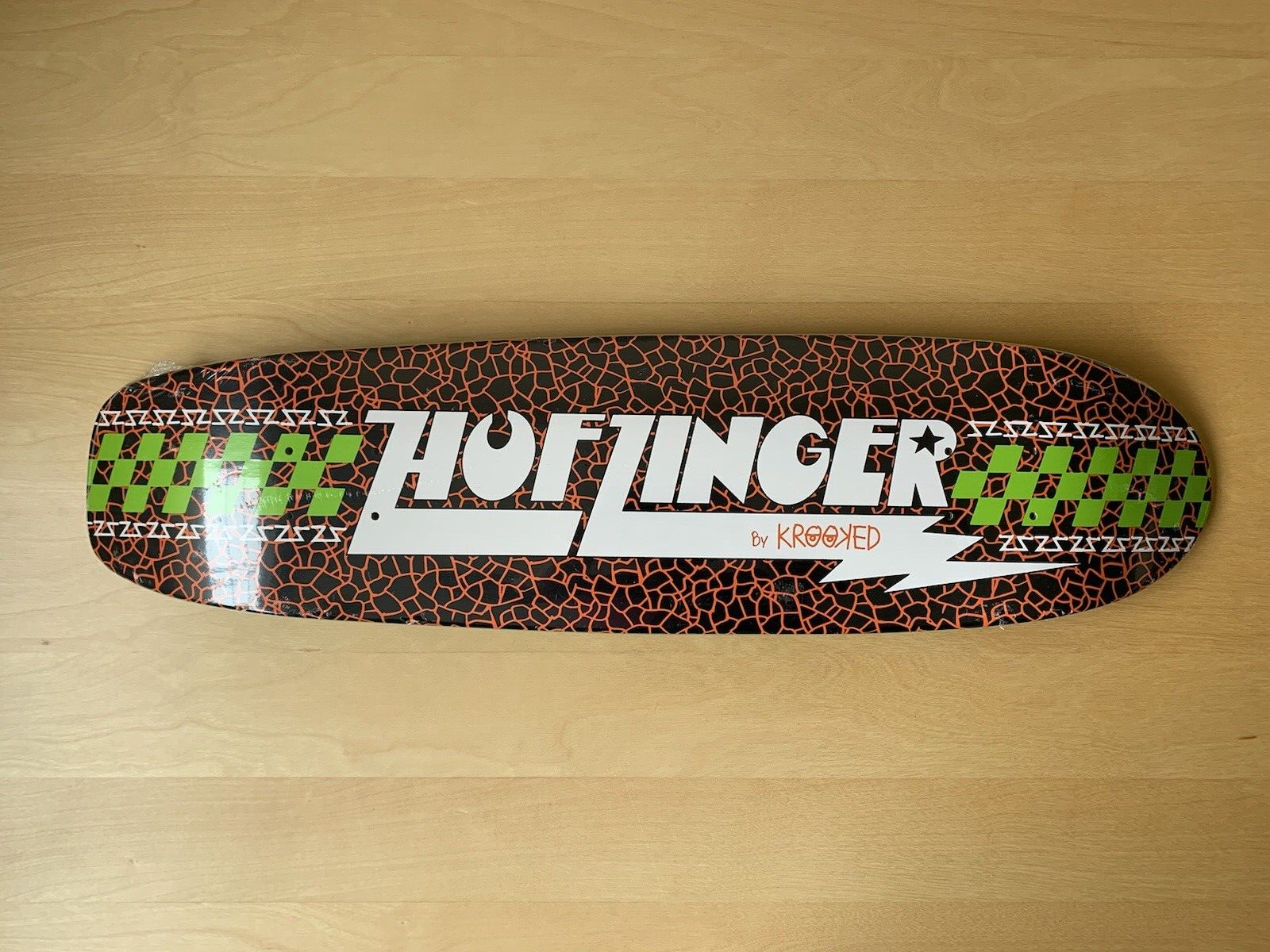 Krooked Huf Zinger Quake Benny Gold Skateboard Deck NOS SF Krooked Huf Zinger Quake Benny Gold Skateboard Deck NOS SF