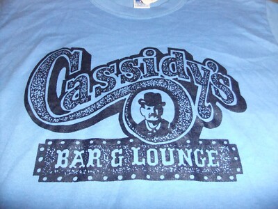 VTG NOS 80s Cassidy's Bar & Lounge Colorado T-Shirt Single Stitch USA Sz M BLUE