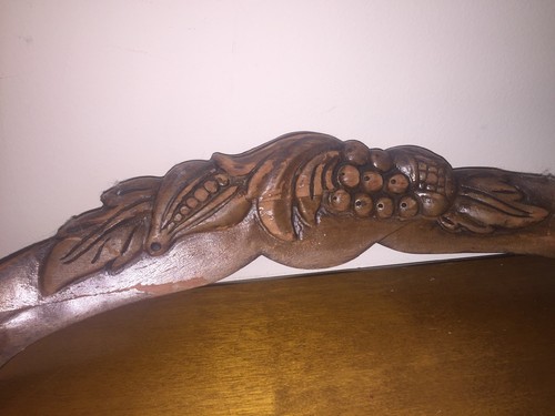 Wooden Architectural Salvage Carved Pediments Chair Back Curved 17.5”
