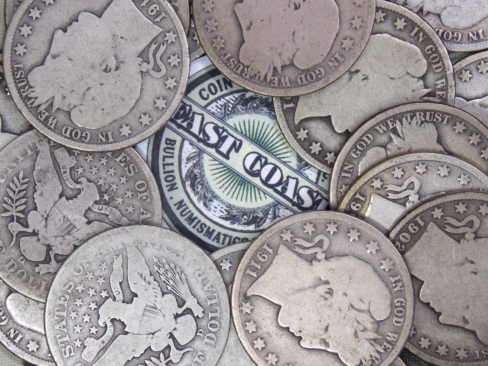(Roll of 20) $10 FV *BARBER* Silver Half Dollar 50c 90% "FULL DATE" ECC&C, Inc.