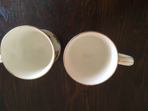 2 Royal Victorian Bone China Mugs - Grape & Vine Made In England