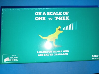 On a scale of one to T-Rex. A card game for people who are bad at charades