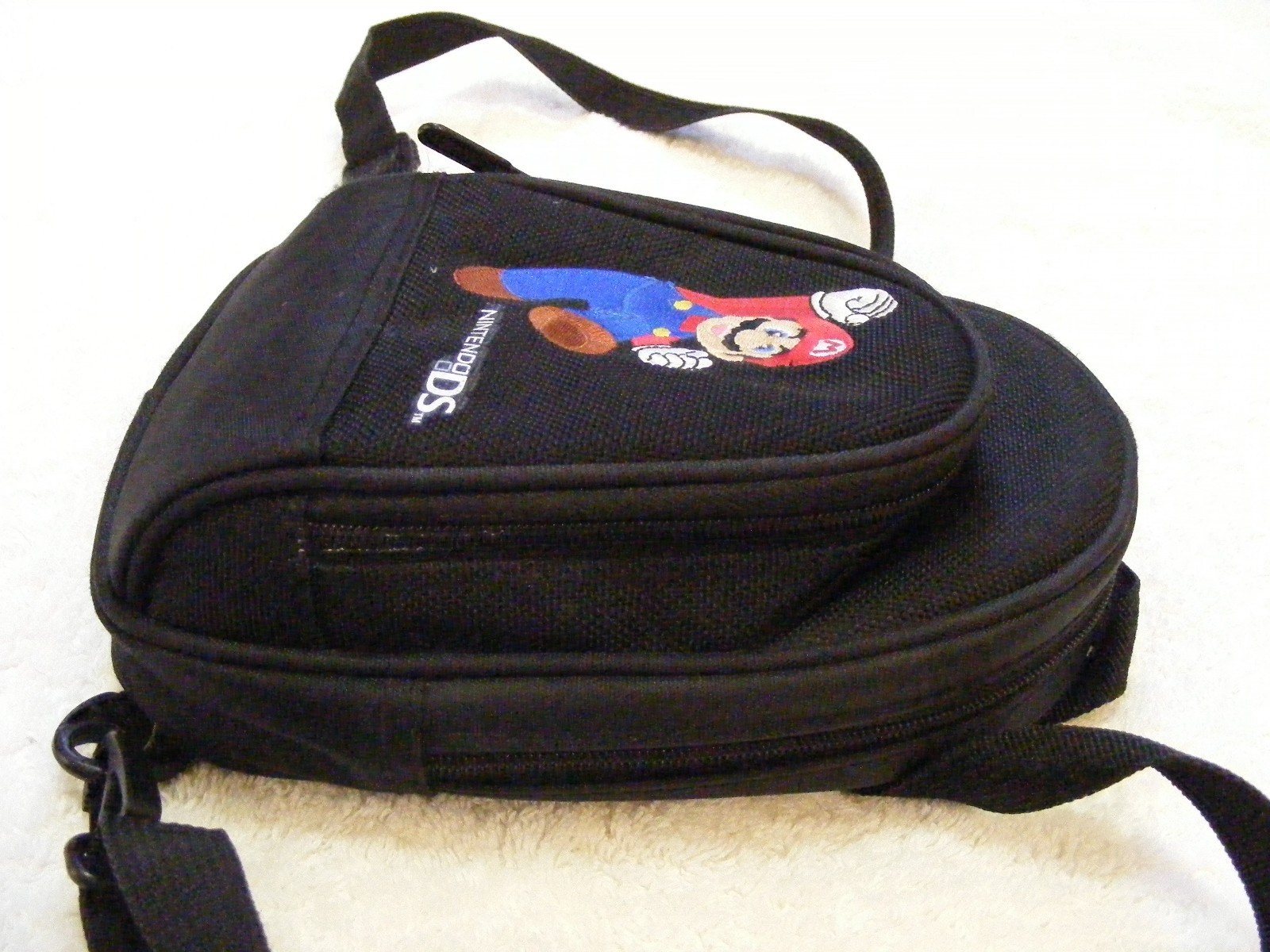 Nintendo DS Black Carrying Case - Straps - 2 Zipper Compartments