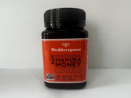 Wedderspoon 100% Raw Manuka Honey KFactor 16 New Zealand 17.6 oz 500g Exp 01/28