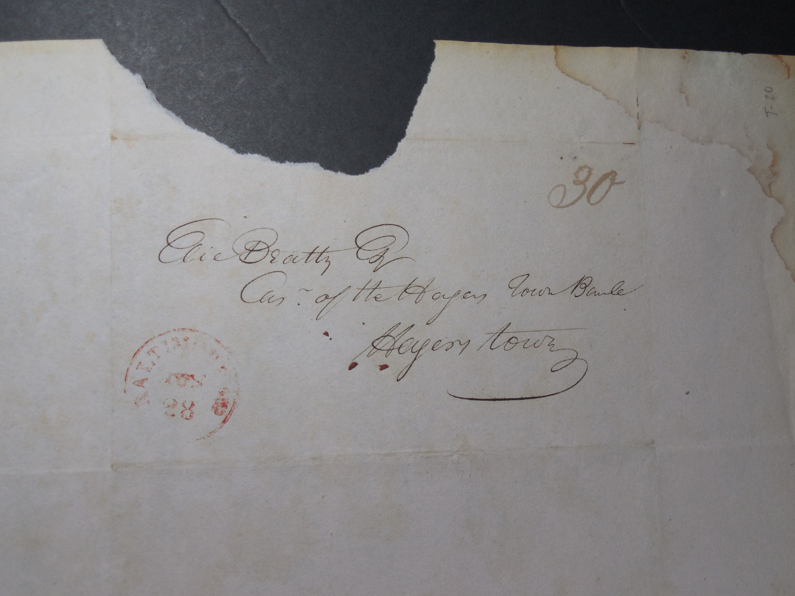 1813 BALTIMORE MARYLAND MECHANIC'S BANK LETTER HISTORICAL PAPER EPHEMERA