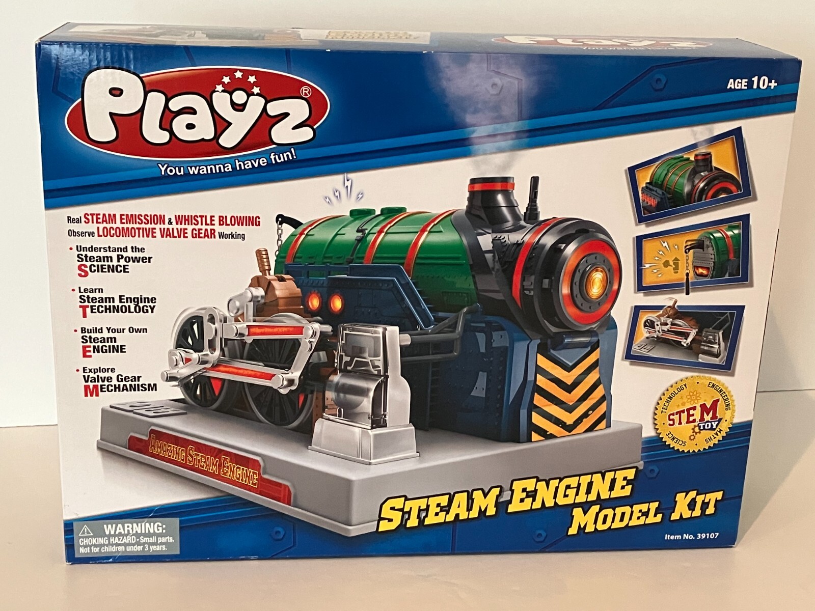5 Off on Playz Train Steam Engine Model Kit with Real Steam STEM