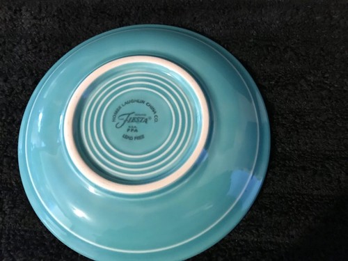 Mint Fiesta Ware Aqua Flat Tea Cup Coffee Mugs and Saucers