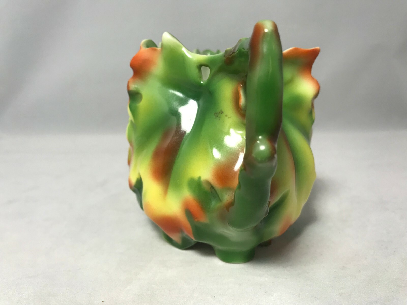 Vintage Royal Bayreuth Handled Creamer/Maple Leaf-Blue Stamp 3 1/4