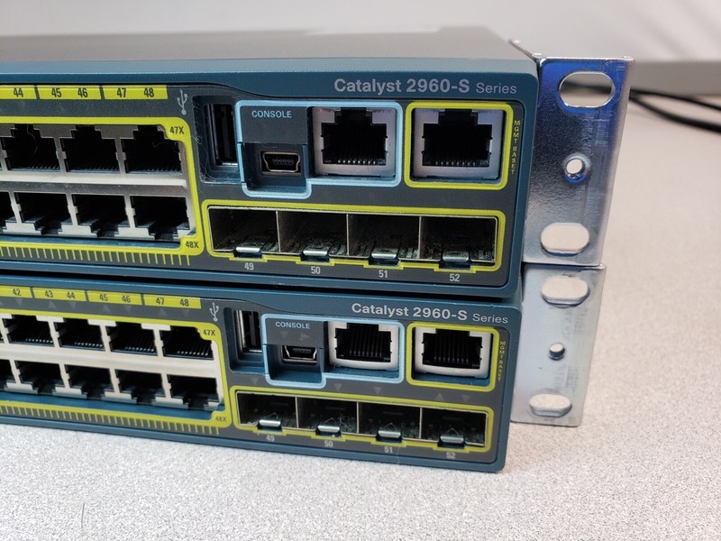 Cisco Catalyst 2960-S WS-C2960S-48TS-L 48-Port Gigabit Ethernet Switch (LOT x2)