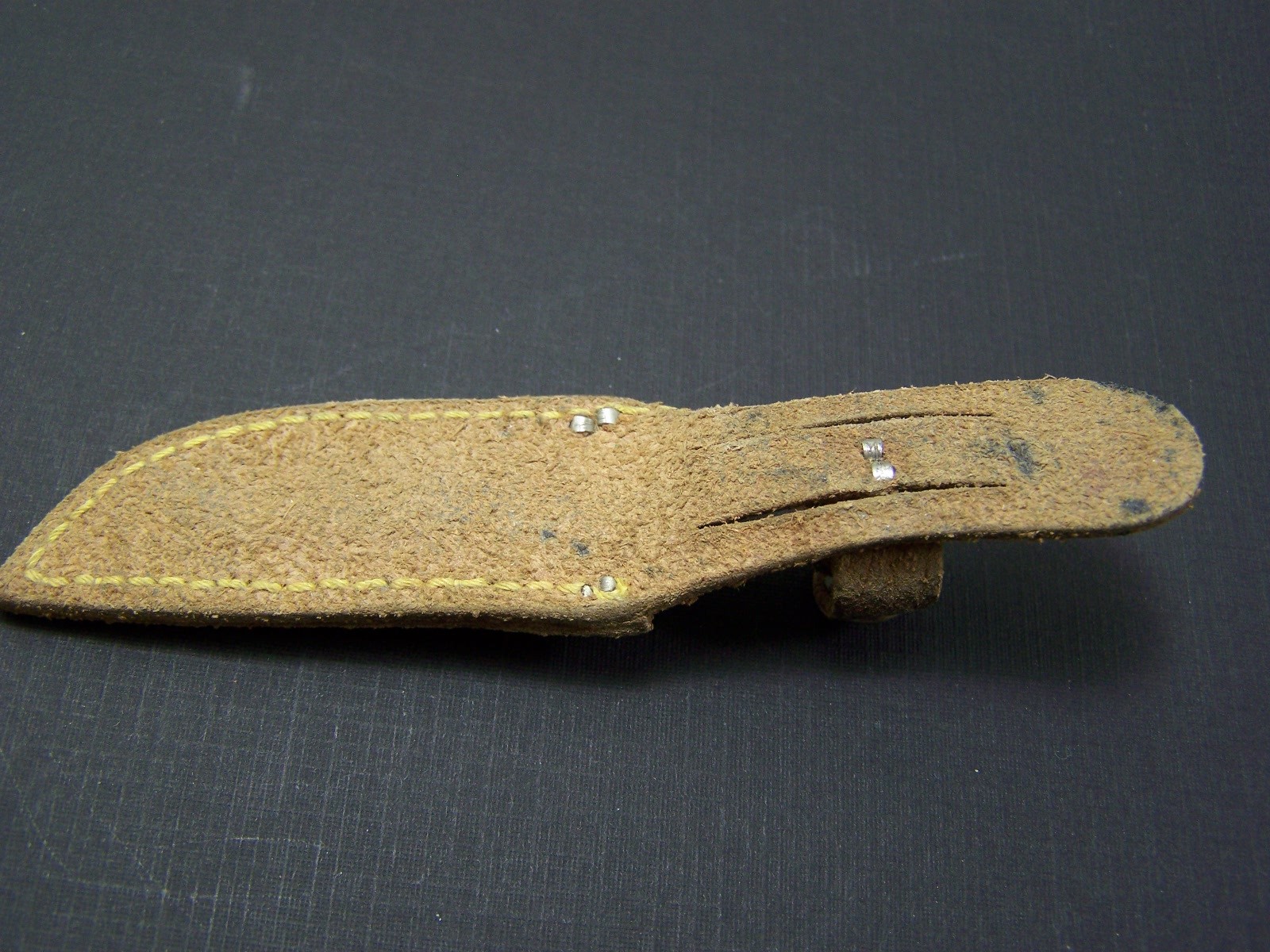 Vintage Colonial Fixed Blade Mini Knife With Leather Sheath