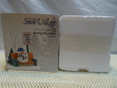 DEPT 56 SNOW VILLAGE Checking The Weather 4030754 RARE NIOB SEALED