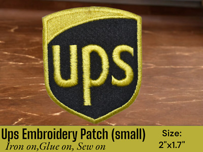 UPS Embroidered Iron On Sew On Patch (2'' x 1.7'')  Hi Quality Small size patch...