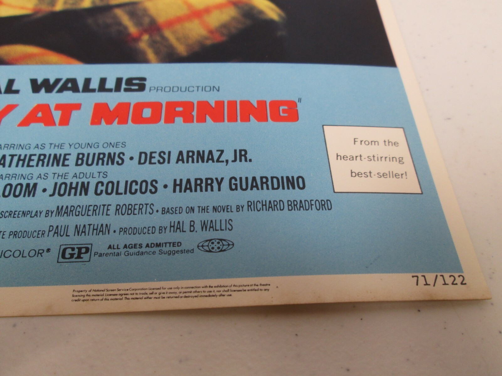 Vtg Red Sky at Morning Original 1971 Lobby Card Richard Thomas Catherine Burns