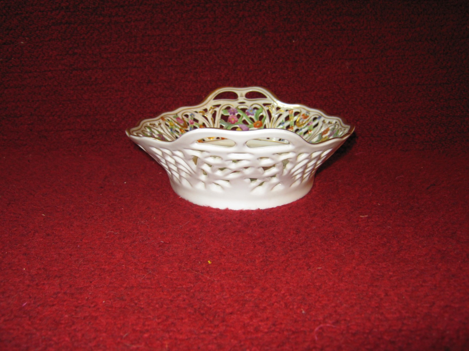 Vintage Schumann High Sided Platter / Fruit Bowl Dresden Bavaria Germany