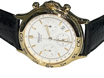 Mens Chopard Mille Miglia 18K Gold Chronograph eBay