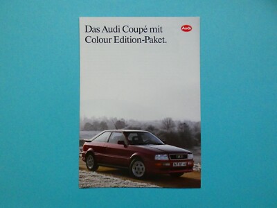 Prospekt / Katalog / Brochure - Audi Coupe (B3) mit Colour Edition Paket - 01/92