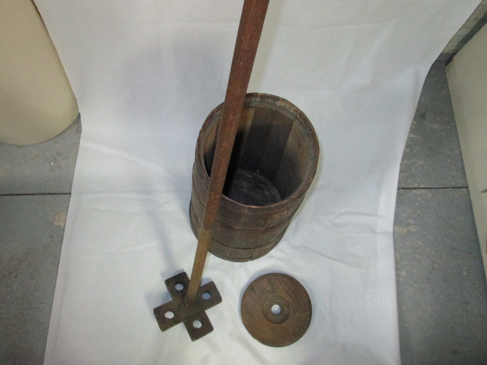 Antique Standard Churn Co, Butter Churn, 5 Gallon, With Dasher