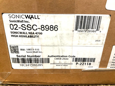 Sonicwall NSA 4700 02-SSC-8986 New Sealed Security Appliance  ️  ️