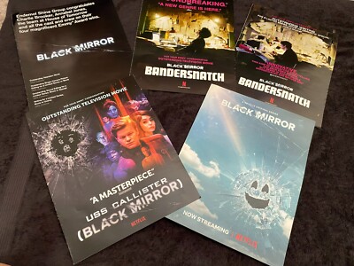 BLACK MIRROR: USS CALLISTER, BANDERSNATCH 5 Emmy ads with smiley face on glass