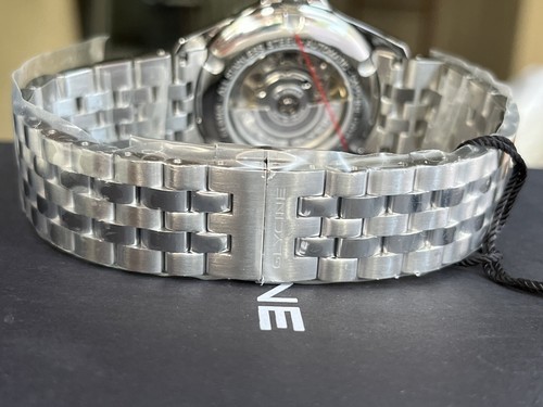 Pre-owned Glycine Combat Classic Men's Silver Watch - Gl0460 (open Heart)