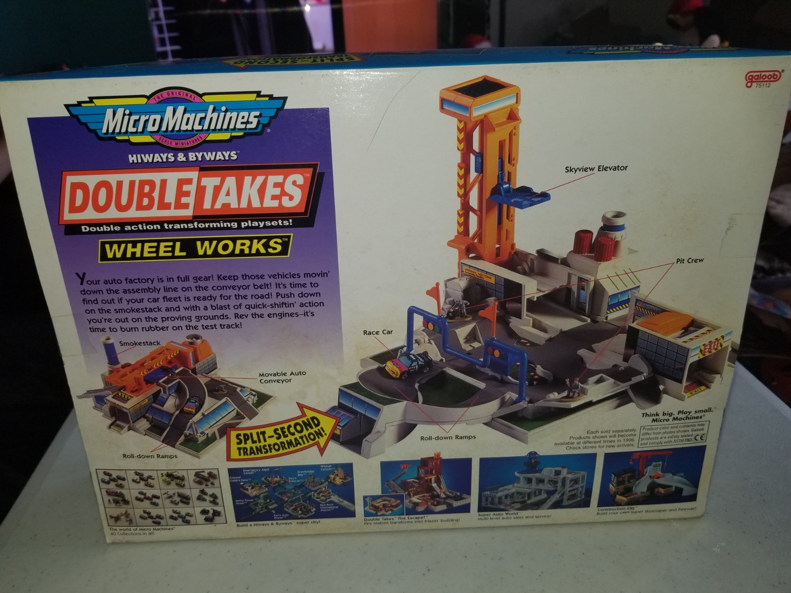 Vintage 1996 Sealed Galoob Micro Machines Double Takes Wheel Works Playset NEW!